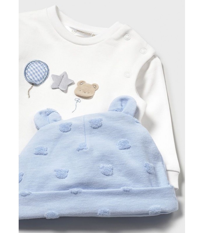 CONJUNTO POLAINA Y GORRO BEBE NIÑO MAYORAL