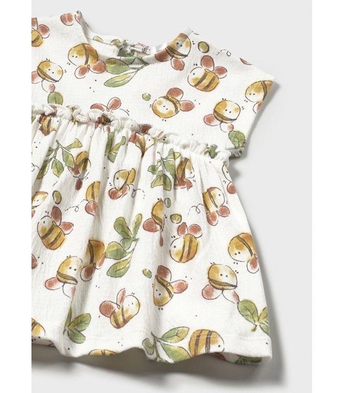 VESTIDO PUNTO ABEJAS BEBE NIÑA MAYORAL