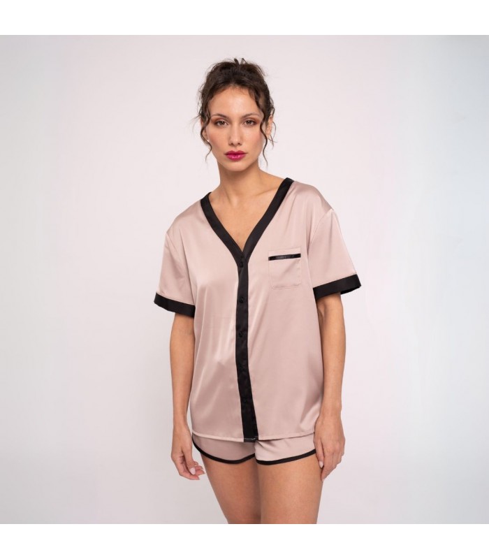 PIJAMA MUJER ABIERTO SATEN MUYDEMI
