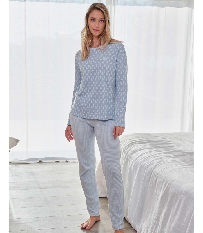 PIJAMA MUJER HOJAS MASSANA