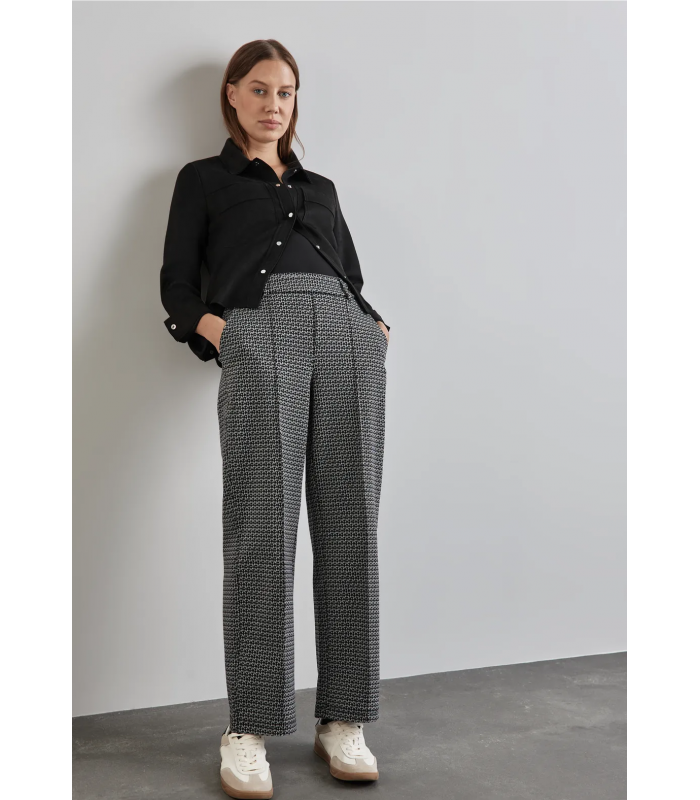 PANTALÓN ANCHO JACQUARD MUJER STREET ONE