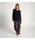 PIJAMA MUJER FLORES MUYDEMI