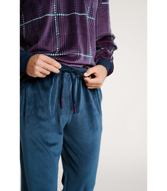 PIJAMA HOMBRE MICRO CORALINA CUADROS MUYDEMI