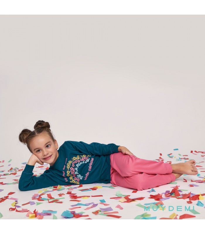 PIJAMA NIÑA WINTER RAINBOW MUYDEMI