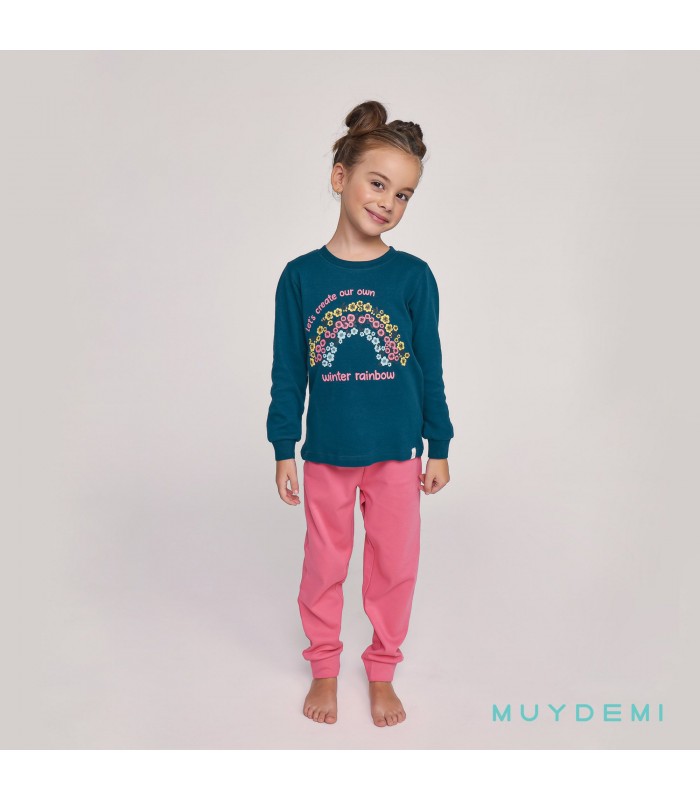 PIJAMA NIÑA WINTER RAINBOW MUYDEMI