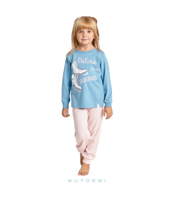 PIJAMA NIÑA PATINA POR TUS SUEÑOS MUYDEMI
