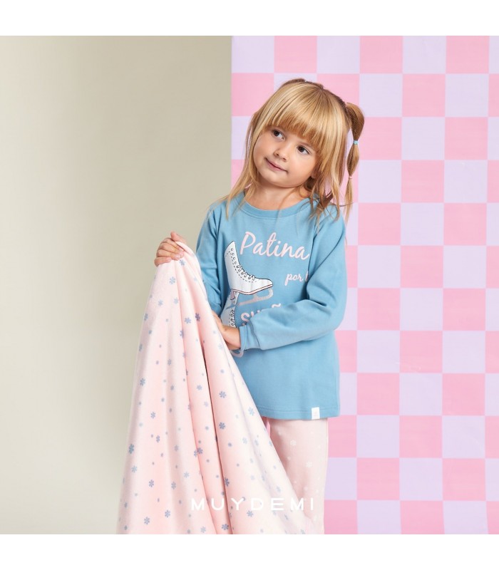 PIJAMA NIÑA PATINA POR TUS SUEÑOS MUYDEMI