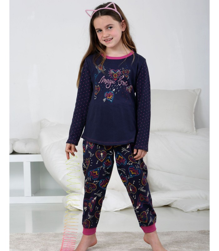 PIJAMA NIÑA CORAZONES MASSANA