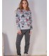 PIJAMA MUJER CORAZONES MASSANA