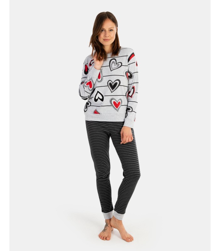 PIJAMA MUJER CORAZONES MASSANA