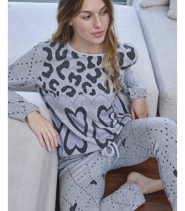 PIJAMA MUJER CORAZONES MASSANA