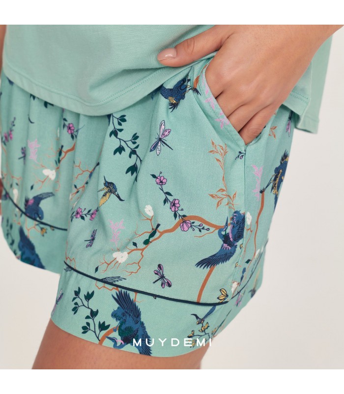 PIJAMA M/C FLORAL MUJER MUYDEMI