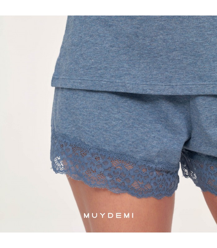 PIJAMA MUJER ENCAJE MUYDEMI