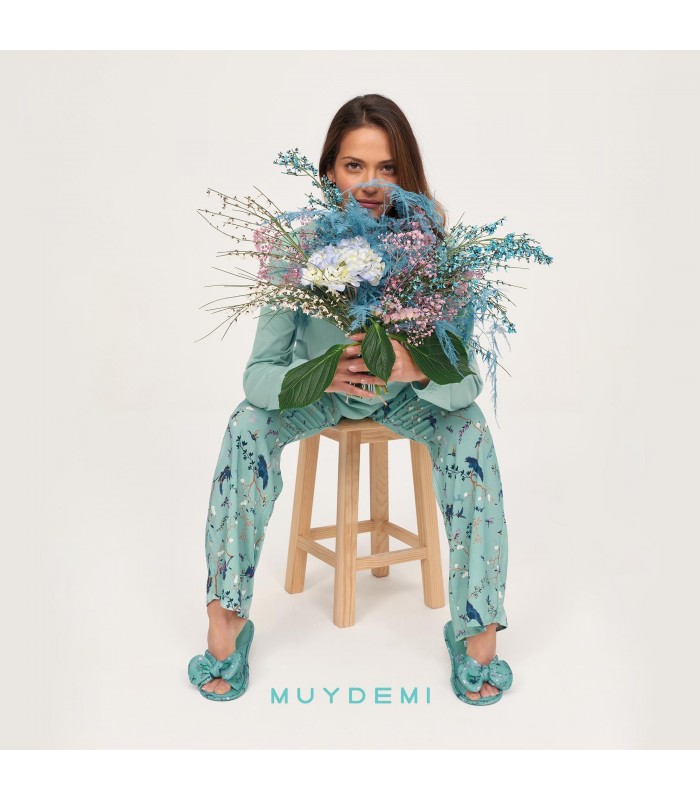PIJAMA M/L FLORAL MUJER MUYDEMI