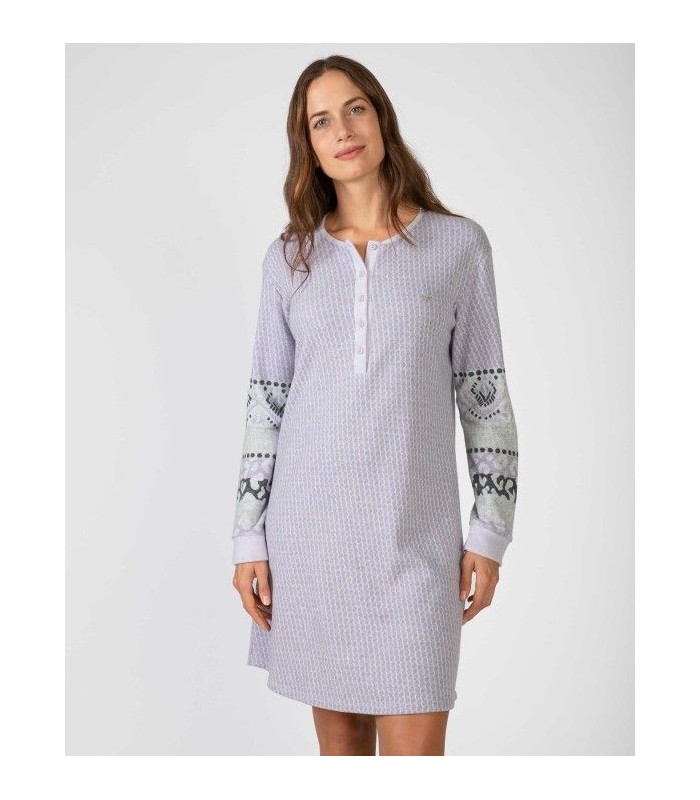 CAMISÓN MANGA LARGA JACQUARD MUJER MASSANA