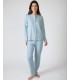 PIJAMA MUJER ABIERTO JACQUARD MASSANA