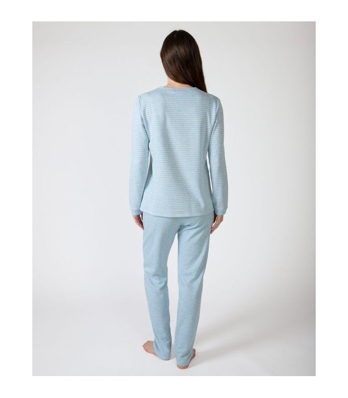 PIJAMA MUJER ABIERTO JACQUARD MASSANA