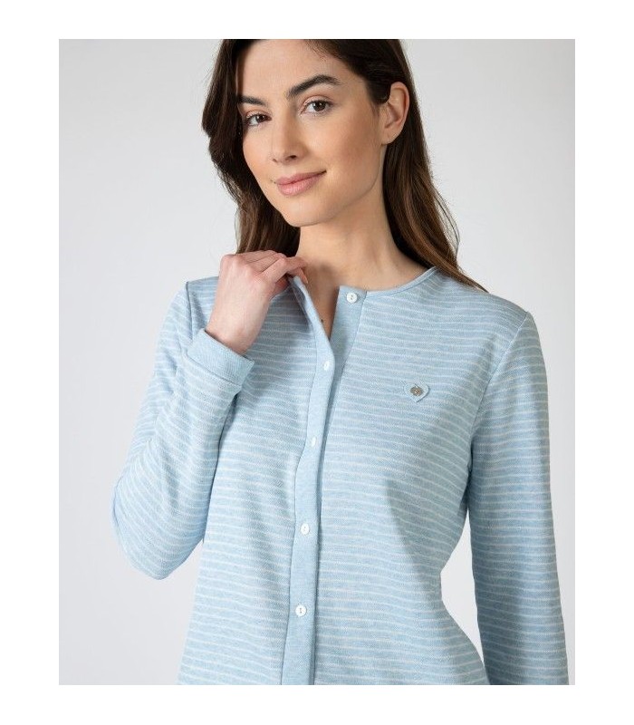 PIJAMA MUJER ABIERTO JACQUARD MASSANA