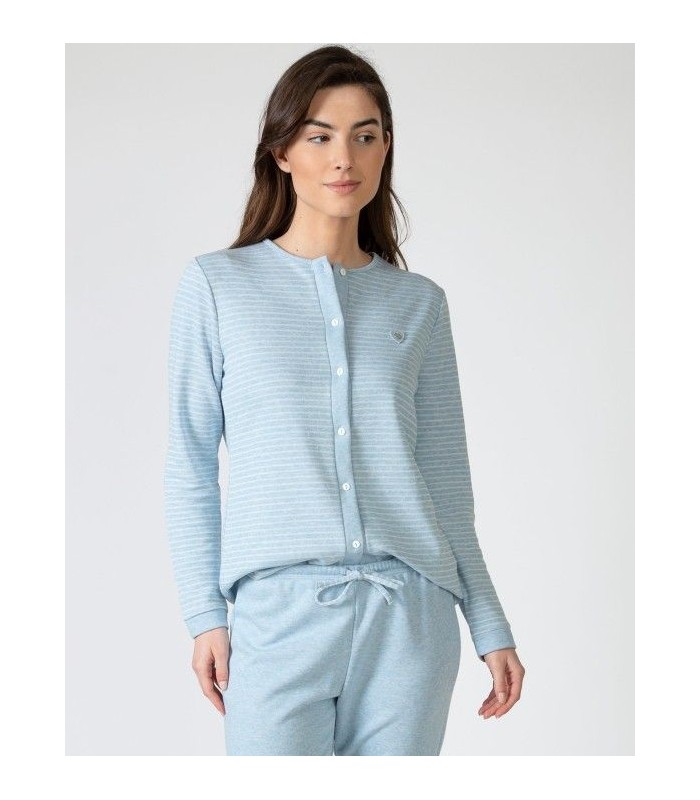PIJAMA MUJER ABIERTO JACQUARD MASSANA
