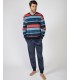 PIJAMA HOMBRE RAYAS TERCIOPELO MASSANA