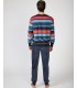 PIJAMA HOMBRE RAYAS TERCIOPELO MASSANA