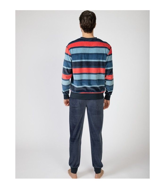 PIJAMA HOMBRE RAYAS TERCIOPELO MASSANA