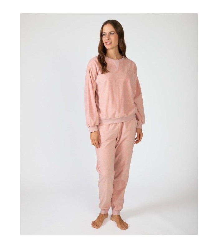 PIJAMA MUJER LISO TERCIOPELO MASSANA