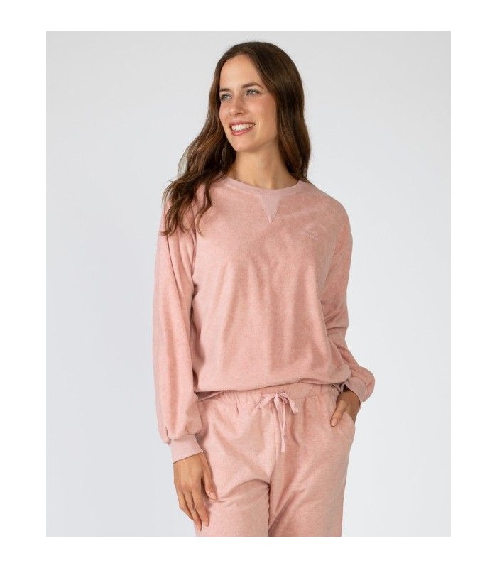 PIJAMA MUJER LISO TERCIOPELO MASSANA