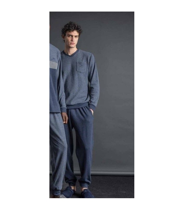PIJAMA HOMBRE PICO PUNTO MILANO ADMAS
