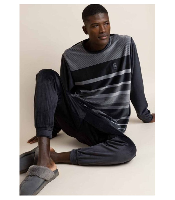 PIJAMA VELVET STRIPE HYPE HOMBRE ADMAS