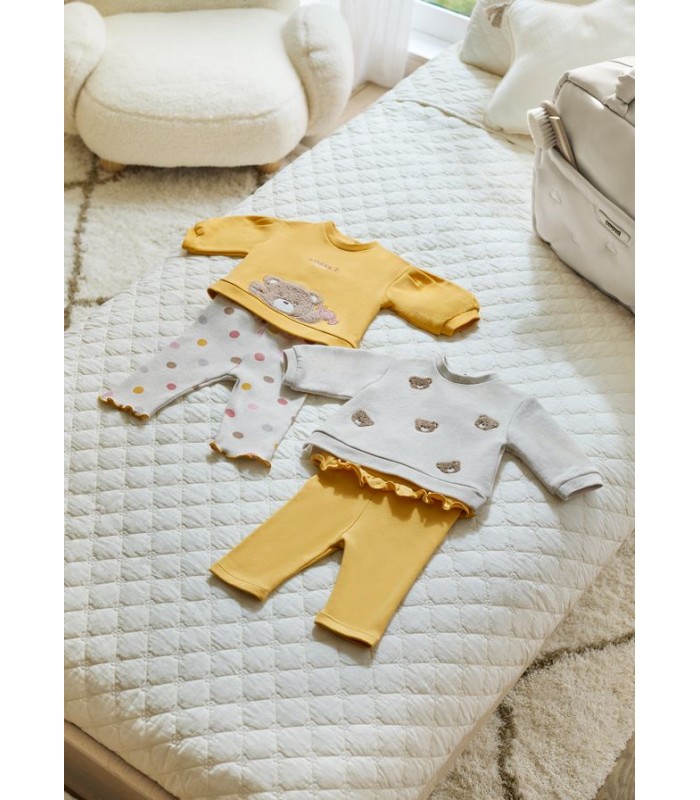 PACK DOS CONJUNTOS BEBE NIÑA OSO MAYORAL
