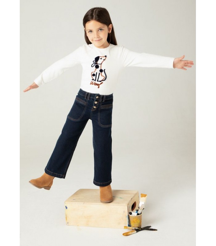 JEANS NIÑA CROPPED FLARED MAYORAL