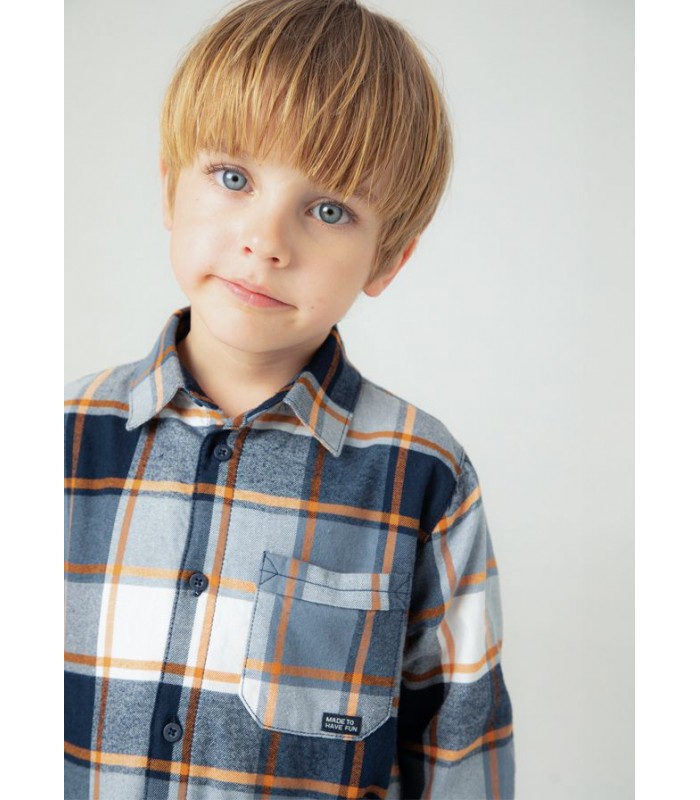 SOBRE CAMISA NIÑO CUADROS FORRADA