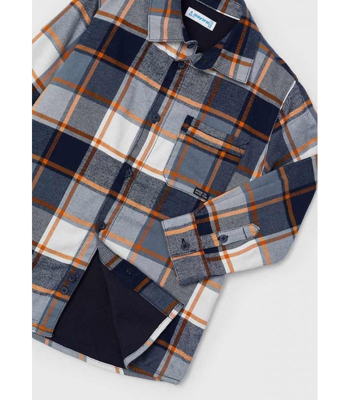 SOBRE CAMISA NIÑO CUADROS FORRADA