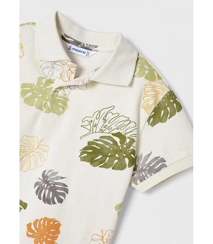 POLO NIÑO ESTAMPADO HOJAS MAYORAL