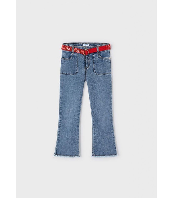 JEANS CON CINTURÓN NIÑA MAYORAL