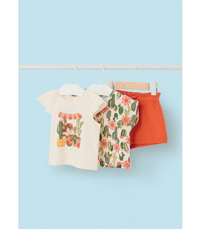 CONJUNTO TRES PIEZAS CACTUS BEBE NIÑA MAYORAL