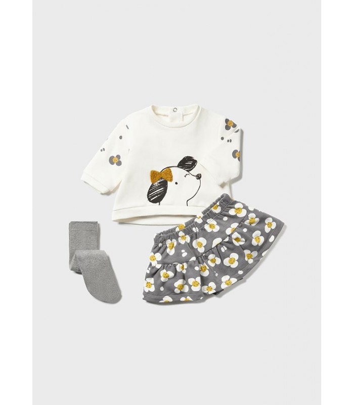 CONJUNTO SUDADERA FALDA BEBÉ NIÑA MAYORAL