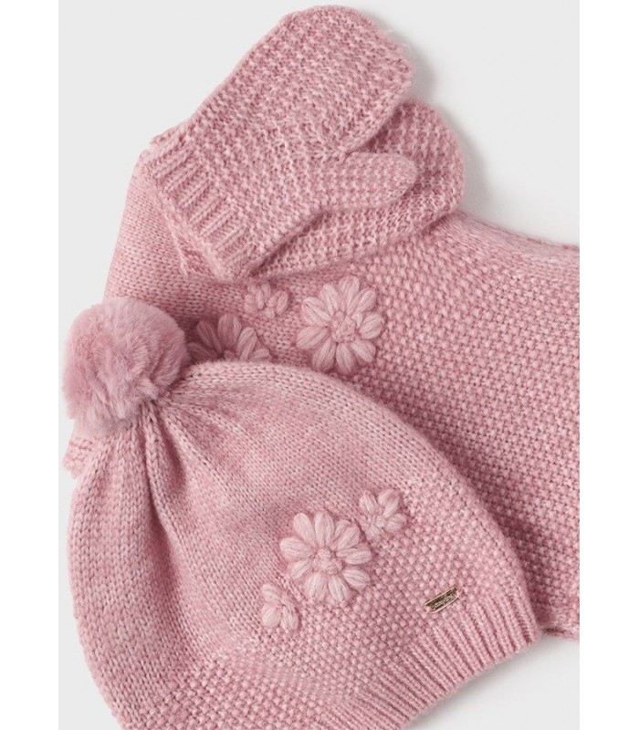 CONJUNTO GORRA BUFANDA Y MANOPLAS BEBÉ NIÑA MAYORAL