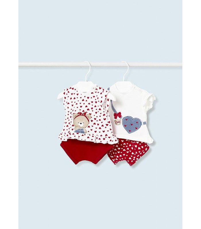 PACK DOS CONJUNTO BEBÉ NIÑA OSO MAYORAL