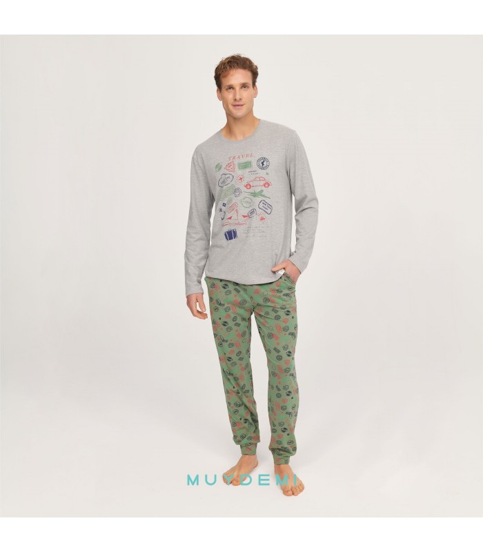 PIJAMA HOMBRE M/L TRAVEL MUYDEMI