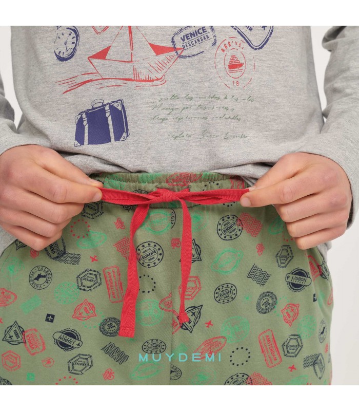 PIJAMA HOMBRE M/L TRAVEL MUYDEMI