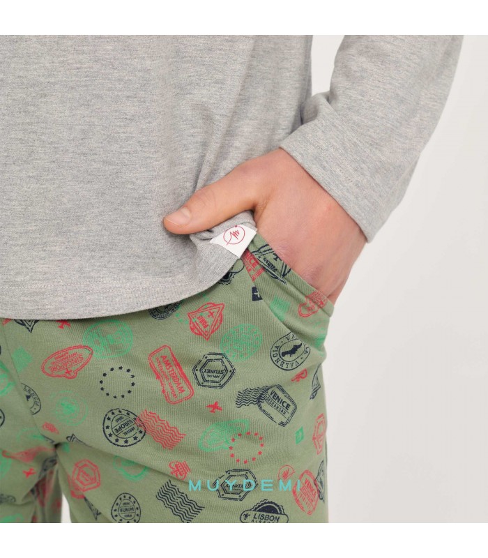 PIJAMA HOMBRE M/L TRAVEL MUYDEMI