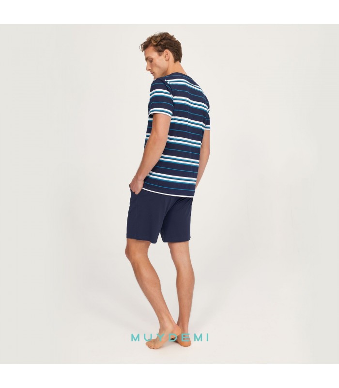PIJAMA HOMBRE M/C RAYAS MUYDEMI
