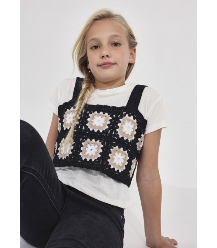 TOP CROCHE Y CAMISETA NIÑA MAYORAL