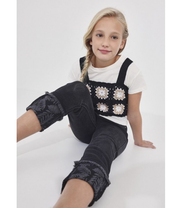 PANTALÓN TEJANO CROPPED NIÑA MAYORAL