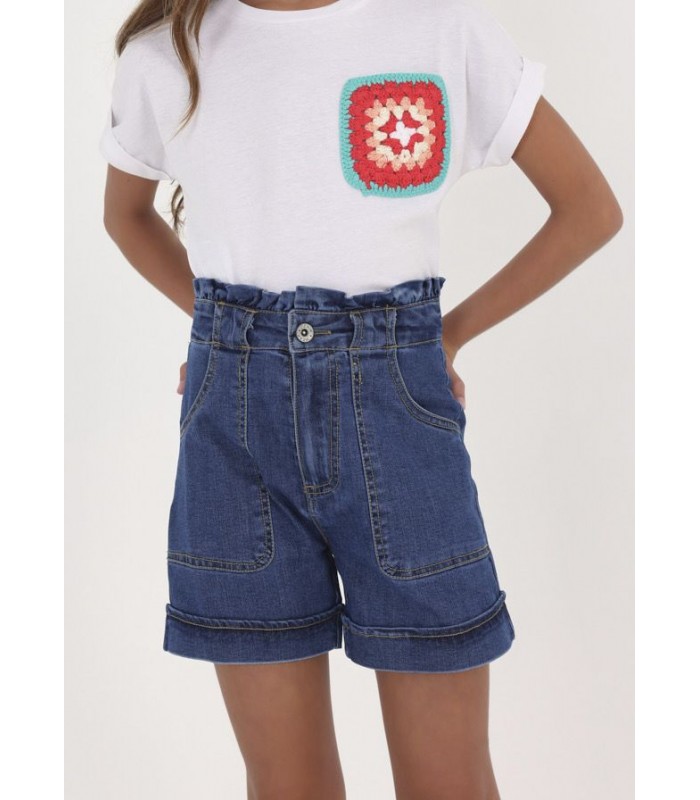 PANTALÓN CORTO TEJANO NIÑA MAYORAL