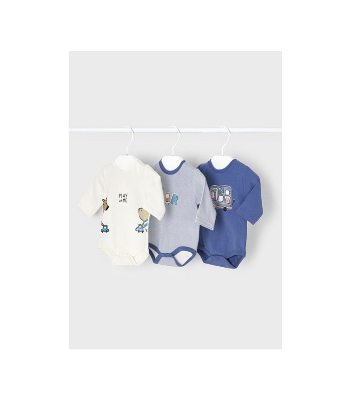 PACK TRES BODYS BEBÉ NIÑO COCHE