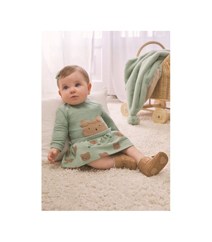 VESTIDO BEBÉ NIÑA OSO MAYORAL