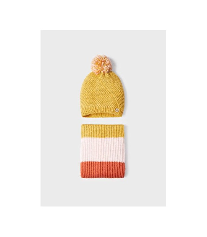 CONJUNTO BUFANDA GORRO NIÑA RAYAS